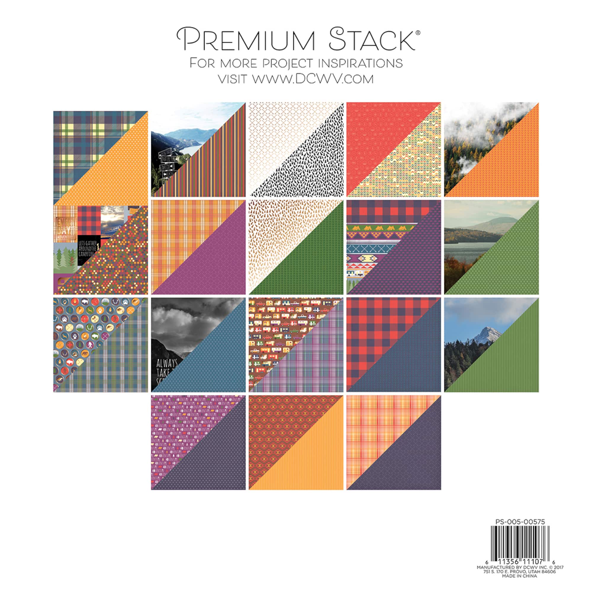 DCWV® 12" x 12" Adventurer Double‑Sided Cardstock Stack with Foil, 36 Sheets
